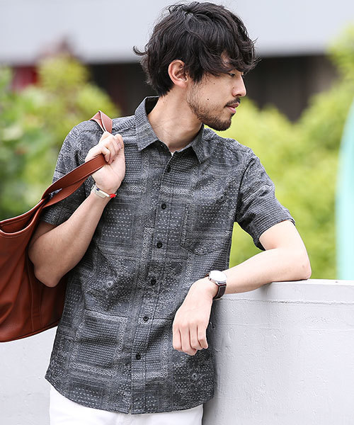 NANO universe（ナノユニバース）の「バンダナJQシャツ S/S（シャツ/ブラウス・メンズ・ホワイト/ブラック/ネイビー・SMALL/LARGE/MEDIUM）」の12枚目の写真