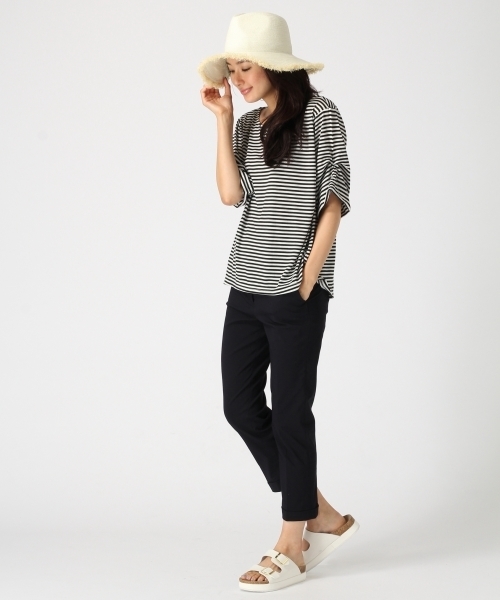 GLOBAL WORK(グローバルワーク)の「【吸水速乾】ソデタックプルオーバー半袖/730747(Tシャツ/カットソー・レディース・ホワイト/ブラック/その他/カーキ/ダークブルー・LARGE/MEDIUM)」の8枚目の写真