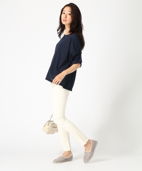 GLOBAL WORK(グローバルワーク)の「【吸水速乾】ソデタックプルオーバー半袖/730747(Tシャツ/カットソー・レディース・ホワイト/ブラック/その他/カーキ/ダークブルー・LARGE/MEDIUM)」の15枚目の写真