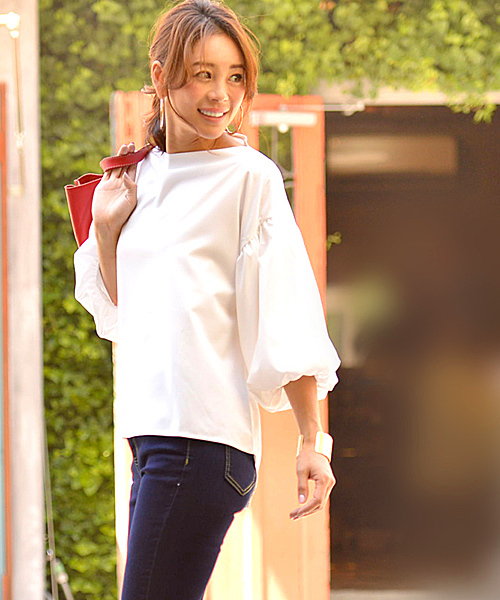 Coca コカ の テールカットバルーンスリーブトップス シャツ ブラウス Wear