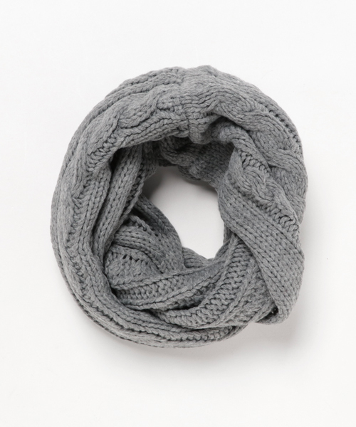 WEGO(ウィゴー)の「WEGO/ケーブルスヌード(ネックウォーマー/スヌード・メンズ・ホワイト/グレー/ワイン/ブラック/キャメル・FREE)」の12枚目の写真