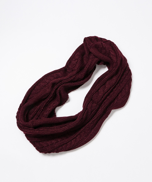 WEGO(ウィゴー)の「WEGO/ケーブルスヌード(ネックウォーマー/スヌード・メンズ・ホワイト/グレー/ワイン/ブラック/キャメル・FREE)」の6枚目の写真