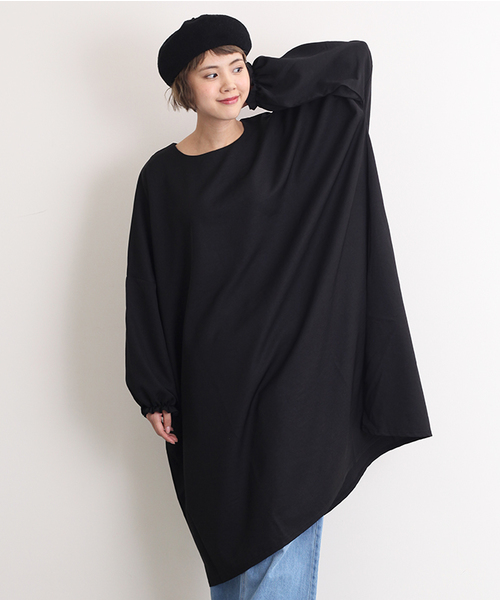 MERLOT(メルロー)の「ビッグシルエットパフ袖ワンピース4907(ワンピース・レディース・ブラック/グレー/ブルー/レッド/パープル系その他・FREE)」の15枚目の写真