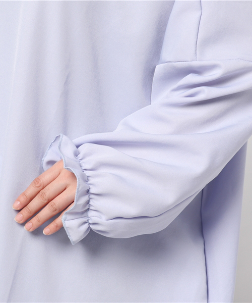 MERLOT(メルロー)の「ビッグシルエットパフ袖ワンピース4907(ワンピース・レディース・ブラック/グレー/ブルー/レッド/パープル系その他・FREE)」の9枚目の写真