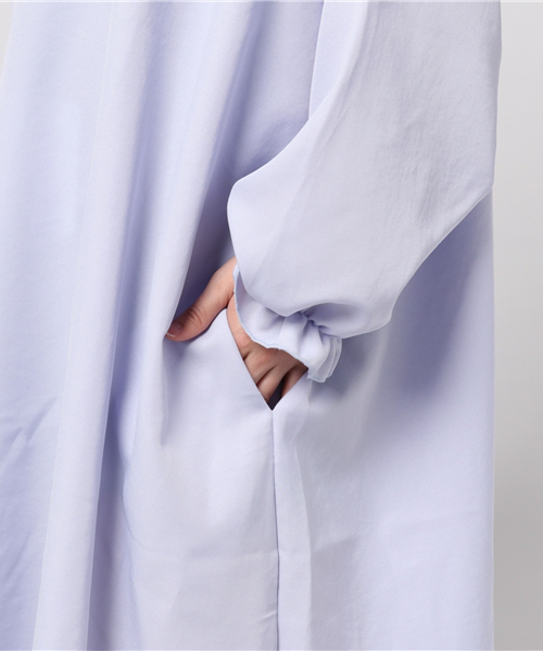 MERLOT(メルロー)の「ビッグシルエットパフ袖ワンピース4907(ワンピース・レディース・ブラック/グレー/ブルー/レッド/パープル系その他・FREE)」の10枚目の写真