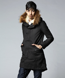 アメリカンラグシー　モッズコート アメリカンラグシー ファー付きブラックモッズコート AMERICAN RAG CIE