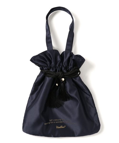 Heather（ヘザー）の「タッセルトート  746261（トートバッグ・レディース・ネイビー/ホワイト/ピンク・ONE SIZE）」の3枚目の写真