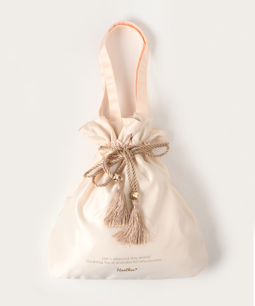 Heather（ヘザー）の「タッセルトート  746261（トートバッグ・レディース・ネイビー/ホワイト/ピンク・ONE SIZE）」の2枚目の写真