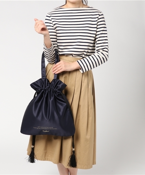 Heather（ヘザー）の「タッセルトート  746261（トートバッグ・レディース・ネイビー/ホワイト/ピンク・ONE SIZE）」の11枚目の写真