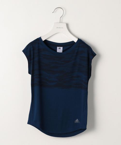 adidas（アディダス）の「adidas（アディダス） トレーニングカモ F/Sトップス（Tシャツ/カットソー・レディース・ホワイト/ロイヤルブルー・MEDIUM/SMALL）」の2枚目の写真