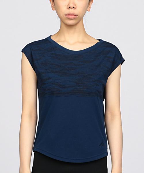 adidas（アディダス）の「adidas（アディダス） トレーニングカモ F/Sトップス（Tシャツ/カットソー・レディース・ホワイト/ロイヤルブルー・MEDIUM/SMALL）」の6枚目の写真