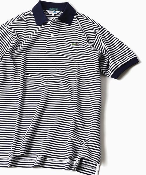 LACOSTE（ラコステ）の「LACOSTE(ラコステ):【SHIPS別注】70's ドロップテイル ポロシャツ（ポロシャツ・メンズ・ネイビー/ホワイト/ブルー/キャメル/グレー・MEDIUM/SMALL/LARGE/X-LARGE/X-SMALL）」の3枚目の写真