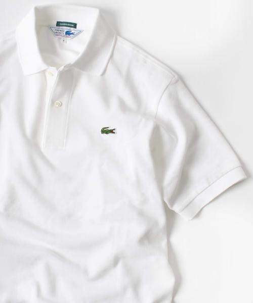 LACOSTE（ラコステ）の「LACOSTE(ラコステ):【SHIPS別注】70's ドロップテイル ポロシャツ（ポロシャツ・メンズ・ネイビー/ホワイト/ブルー/キャメル/グレー・MEDIUM/SMALL/LARGE/X-LARGE/X-SMALL）」の2枚目の写真