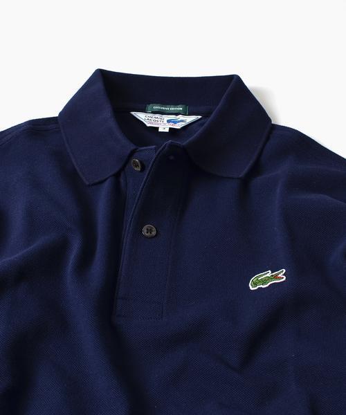 LACOSTE（ラコステ）の「LACOSTE(ラコステ):【SHIPS別注】70's ドロップテイル ポロシャツ（ポロシャツ・メンズ・ネイビー/ホワイト/ブルー/キャメル/グレー・MEDIUM/SMALL/LARGE/X-LARGE/X-SMALL）」の13枚目の写真