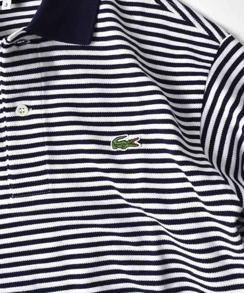 LACOSTE（ラコステ）の「LACOSTE(ラコステ):【SHIPS別注】70's ドロップテイル ポロシャツ（ポロシャツ・メンズ・ネイビー/ホワイト/ブルー/キャメル/グレー・MEDIUM/SMALL/LARGE/X-LARGE/X-SMALL）」の9枚目の写真