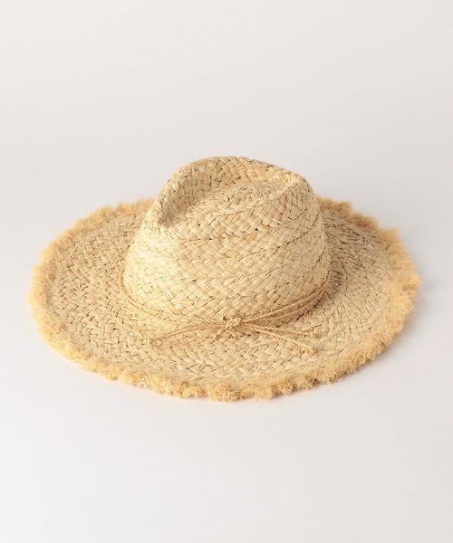 Another Edition（アナザーエディション）の「CutOffストローハット ◆（ハット・レディース・ベージュ/ブラウン・FREE）」の2枚目の写真