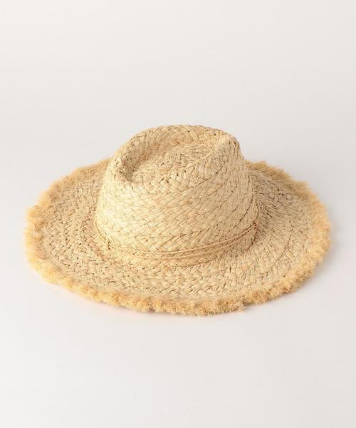 Another Edition（アナザーエディション）の「CutOffストローハット ◆（ハット・レディース・ベージュ/ブラウン・FREE）」の4枚目の写真