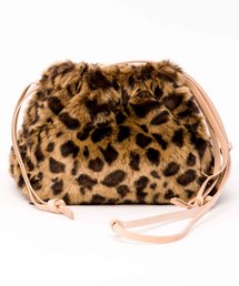 【LAUGOA】 フェイクファー2way巾着バッグ Squeeze /0173-11003   