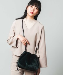 【LAUGOA】 フェイクファー2way巾着バッグ Squeeze /0173-11003