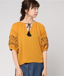 VENCEEXCHANGE | 袖エスニック刺繍プルオーバー (シャツ/ブラウス)