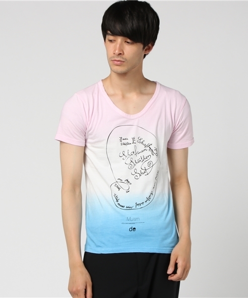 rovtski(ロフトスキー)の「rovtski ラフィー天竺UネックWグラデTシャツ半袖/R01SWU9999(Tシャツ/カットソー・メンズ・ホワイト系その他2/ホワイト系その他4/ホワイト系その他5/ホワイト系その他/ホワイト系その他3・MEDIUM/LARGE)」の3枚目の写真