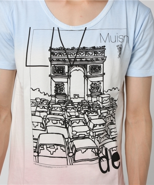 rovtski(ロフトスキー)の「rovtski ラフィー天竺UネックWグラデTシャツ半袖/R01SWU9999(Tシャツ/カットソー・メンズ・ホワイト系その他2/ホワイト系その他4/ホワイト系その他5/ホワイト系その他/ホワイト系その他3・MEDIUM/LARGE)」の10枚目の写真