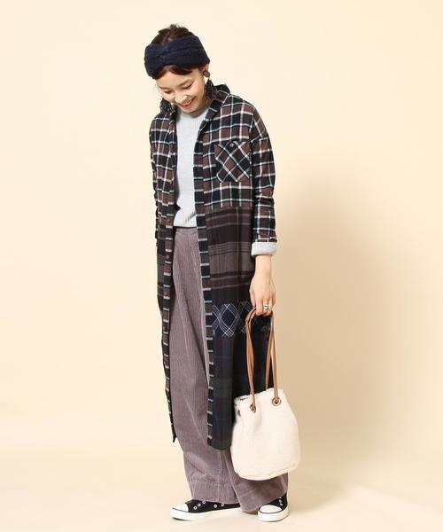 coen（コーエン）の「ボア巾着ショルダーバッグ（ショルダーバッグ・レディース・オフホワイト/ブラウン・FREE）」の8枚目の写真