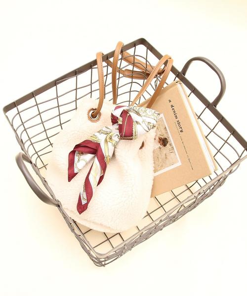 coen（コーエン）の「ボア巾着ショルダーバッグ（ショルダーバッグ・レディース・オフホワイト/ブラウン・FREE）」の9枚目の写真