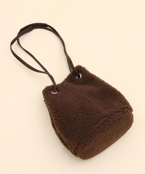 coen（コーエン）の「ボア巾着ショルダーバッグ（ショルダーバッグ・レディース・オフホワイト/ブラウン・FREE）」の10枚目の写真