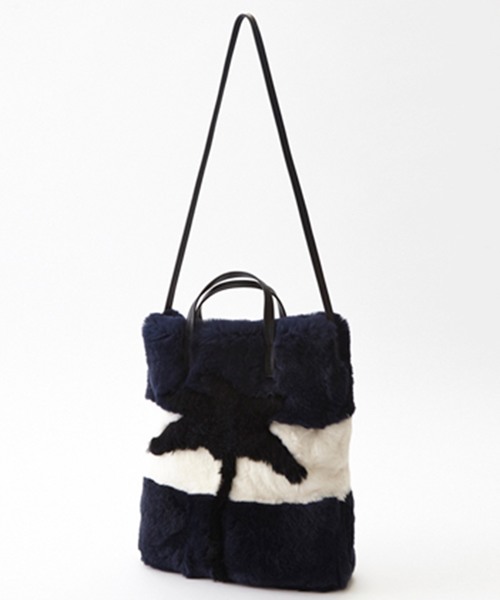 Gem.（ジェム）の「【Gem.】ウィンターパームツリーファートート　011112691（トートバッグ・レディース・オフホワイト/ブラック/マルチ・FREE）」の3枚目の写真