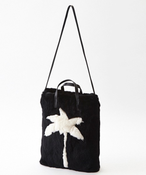 Gem.（ジェム）の「【Gem.】ウィンターパームツリーファートート　011112691（トートバッグ・レディース・オフホワイト/ブラック/マルチ・FREE）」の2枚目の写真