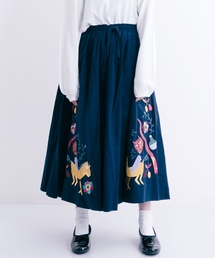 MERLOT | 起毛ギリシャしんわ刺繍スカート7213(スカート)
