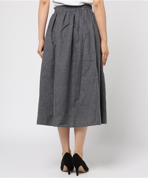 MERLOT（メルロー）の「起毛ギリシャしんわ刺繍スカート7213（スカート・レディース・グレー/ネイビー/ベージュ・FREE）」の5枚目の写真