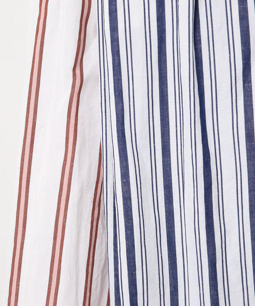 Steven Alan（スティーブンアラン）の「＜Steven Alan＞∴STRIPE COAT SHIRT DRESS/ワンピース：о（シャツワンピース・レディース・ネイビー/ライトピンク・SMALL/MEDIUM）」の7枚目の写真