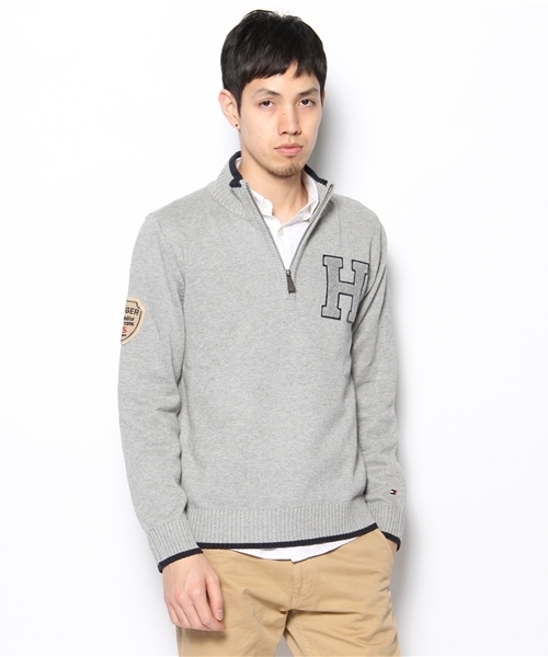 TOMMY HILFIGER（トミーヒルフィガー）の「HARRISON ZIP MOCK（ニット/セーター・メンズ・ホワイト/グレー/オリーブ/ネイビー・SMALL/MEDIUM/LARGE/X-LARGE/XX-LARGE）」の3枚目の写真