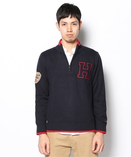 TOMMY HILFIGER（トミーヒルフィガー）の「HARRISON ZIP MOCK（ニット/セーター・メンズ・ホワイト/グレー/オリーブ/ネイビー・SMALL/MEDIUM/LARGE/X-LARGE/XX-LARGE）」の5枚目の写真