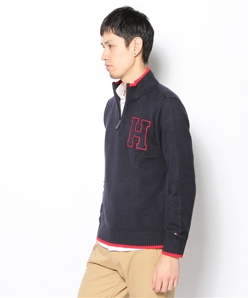 TOMMY HILFIGER（トミーヒルフィガー）の「HARRISON ZIP MOCK（ニット/セーター・メンズ・ホワイト/グレー/オリーブ/ネイビー・SMALL/MEDIUM/LARGE/X-LARGE/XX-LARGE）」の6枚目の写真