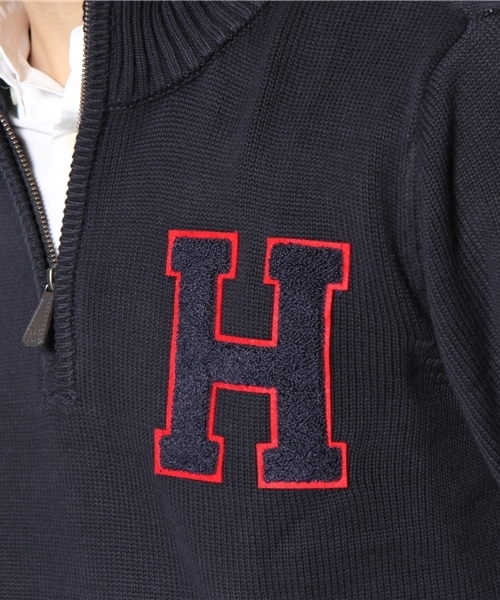 TOMMY HILFIGER（トミーヒルフィガー）の「HARRISON ZIP MOCK（ニット/セーター・メンズ・ホワイト/グレー/オリーブ/ネイビー・SMALL/MEDIUM/LARGE/X-LARGE/XX-LARGE）」の7枚目の写真