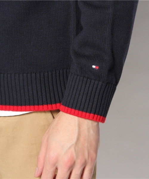 TOMMY HILFIGER（トミーヒルフィガー）の「HARRISON ZIP MOCK（ニット/セーター・メンズ・ホワイト/グレー/オリーブ/ネイビー・SMALL/MEDIUM/LARGE/X-LARGE/XX-LARGE）」の8枚目の写真