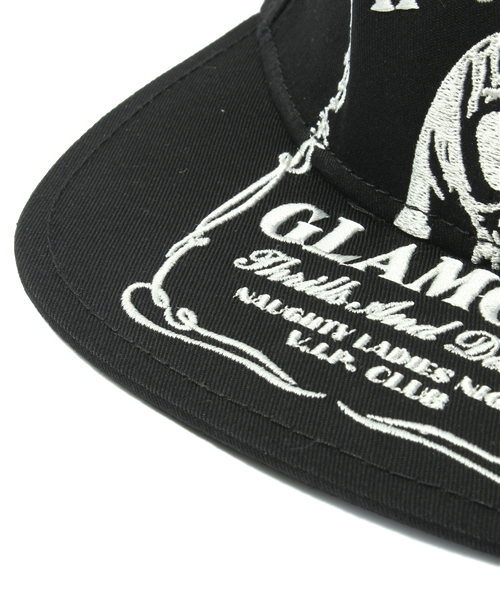 HYSTERIC GLAMOUR（ヒステリックグラマー）の「WHISKY刺繍 ベースボールキャップ（ハット・メンズ・ネイビー/ダークブラウン/ブラック・FREE）」の6枚目の写真