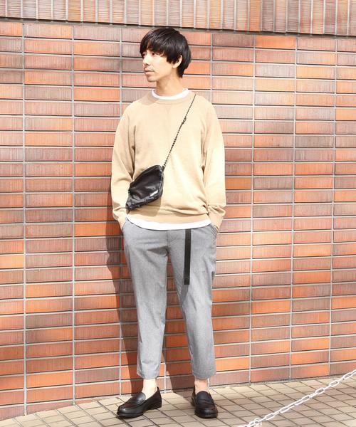 coen（コーエン）の「カラーモクニットクルーネック（ニット/セーター・メンズ・ベージュ/ネイビー・SMALL/LARGE/MEDIUM/X-LARGE）」の10枚目の写真