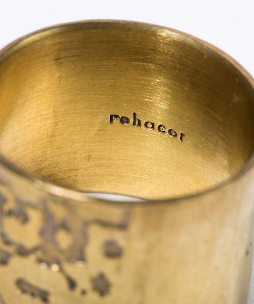rehacer(レアセル)の「× Anikulapo : plate ring(リング・メンズ・シルバー/アンティークゴールド・FREE)」の5枚目の写真