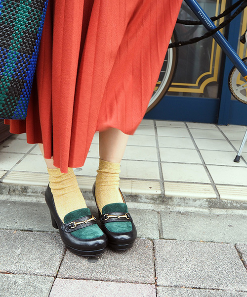 あしながおじさん(アシナガオジサン)の「◆ あしながおじさん ◆ ビットローファーパンプス 3710241(ローファー・レディース・ブラック/ブラック×グリーン/ベージュ・22.5cm/23.0cm/23.5cm/24.0cm/24.5cm)」の14枚目の写真