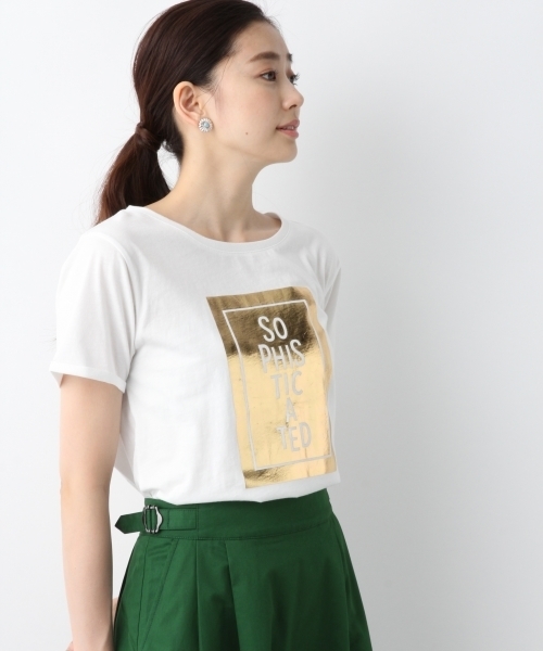 LEPSIM（レプシィム）の「アソートプリントTシャツSS　796769（Tシャツ/カットソー・レディース・ブラック/グレー/オフホワイト/ホワイト系その他・MEDIUM/LARGE）」の2枚目の写真