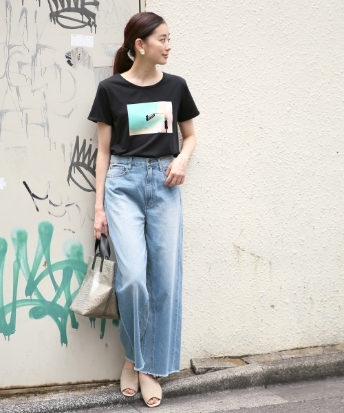 LEPSIM（レプシィム）の「アソートプリントTシャツSS　796769（Tシャツ/カットソー・レディース・ブラック/グレー/オフホワイト/ホワイト系その他・MEDIUM/LARGE）」の10枚目の写真