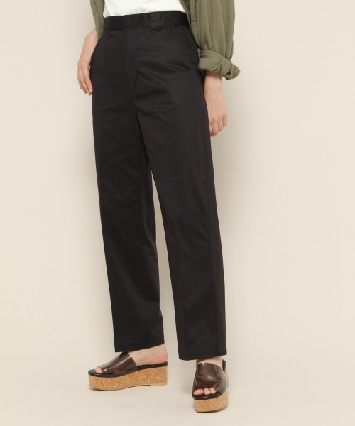 PAGEBOY(ページボーイ)の「コットンサテンスラックス(スラックス・レディース・ブラック/ダークブラウン/ネイビー・SMALL/MEDIUM)」の1枚目の写真