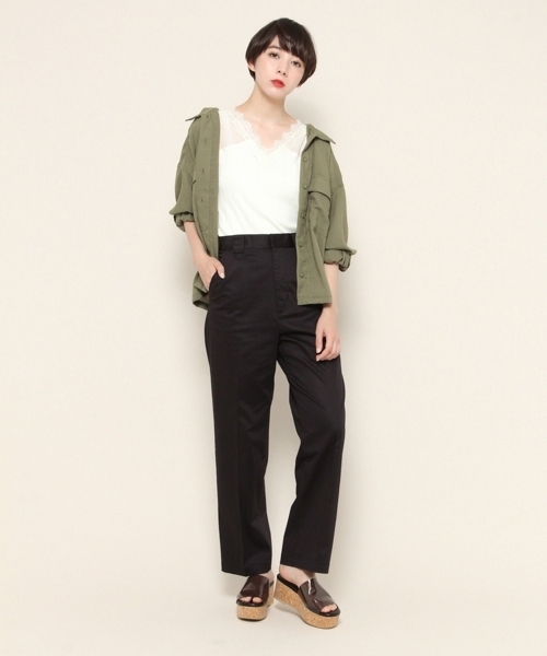 PAGEBOY(ページボーイ)の「コットンサテンスラックス(スラックス・レディース・ブラック/ダークブラウン/ネイビー・SMALL/MEDIUM)」の20枚目の写真