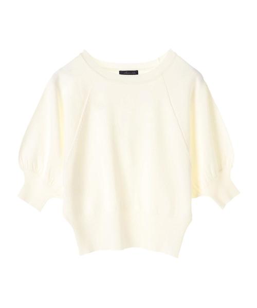 AMERICAN HOLIC（アメリカンホリック）の「・クルーネックボリュームスリーブプルオーバー（ニット/セーター・レディース・ネイビー/ブルー/オフホワイト/レッド/ブラウン/ブルーグリーン・FREE）」の7枚目の写真