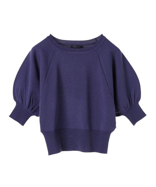 AMERICAN HOLIC（アメリカンホリック）の「・クルーネックボリュームスリーブプルオーバー（ニット/セーター・レディース・ネイビー/ブルー/オフホワイト/レッド/ブラウン/ブルーグリーン・FREE）」の11枚目の写真