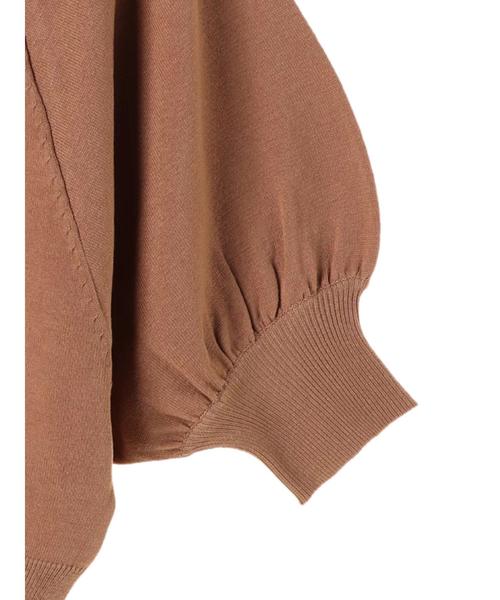 AMERICAN HOLIC（アメリカンホリック）の「・クルーネックボリュームスリーブプルオーバー（ニット/セーター・レディース・ネイビー/ブルー/オフホワイト/レッド/ブラウン/ブルーグリーン・FREE）」の19枚目の写真